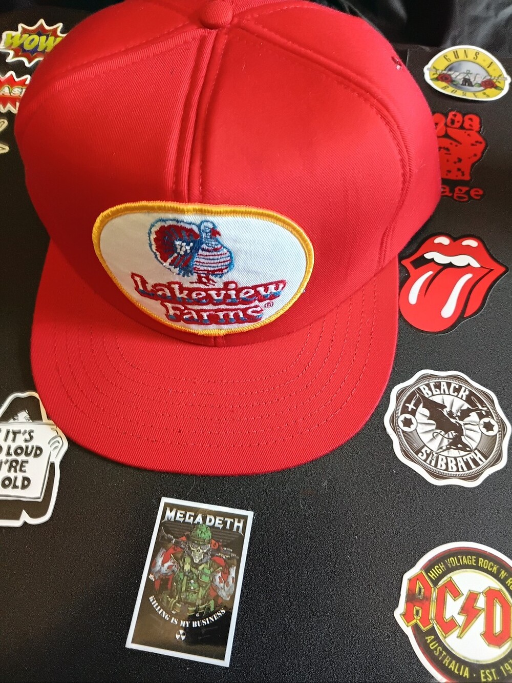 Vintage 70s 80s Victory Caps Lakeview Farms Red Patch Trucker Hat Made In Canada
